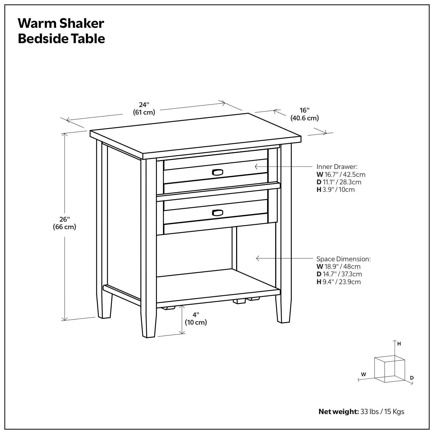 8776-warm-shaker-bedside-table-with-2-drawers-brown-5.webp Warm Shaker - Bedside Table With 2 Drawers - Brown