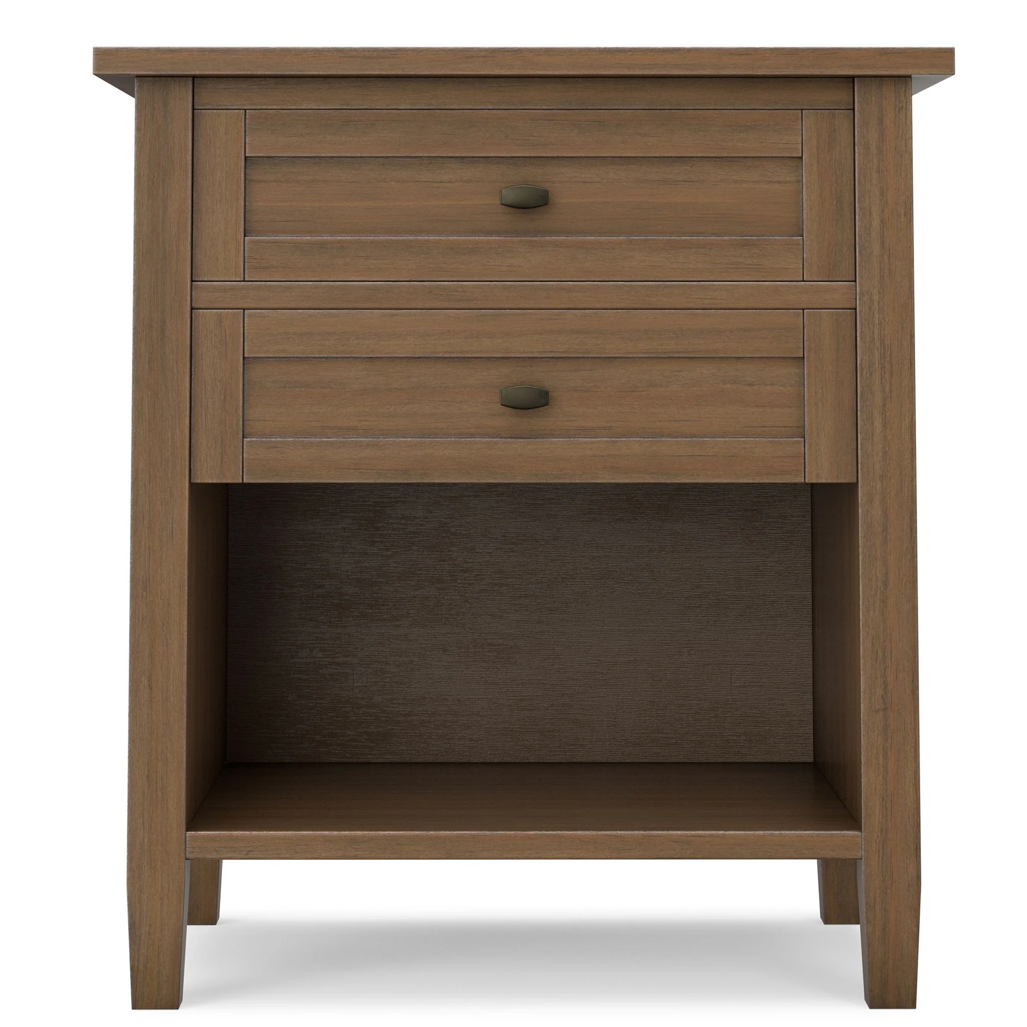 8776-warm-shaker-bedside-table-with-2-drawers-brown-7.webp Warm Shaker - Bedside Table With 2 Drawers - Brown