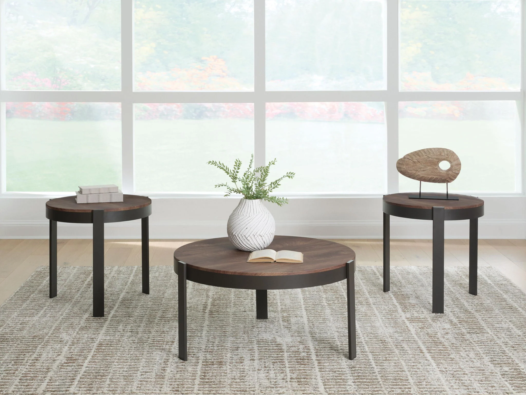 Horizon Hills - Occasional Table Set (Set of 3) - Brown / Black