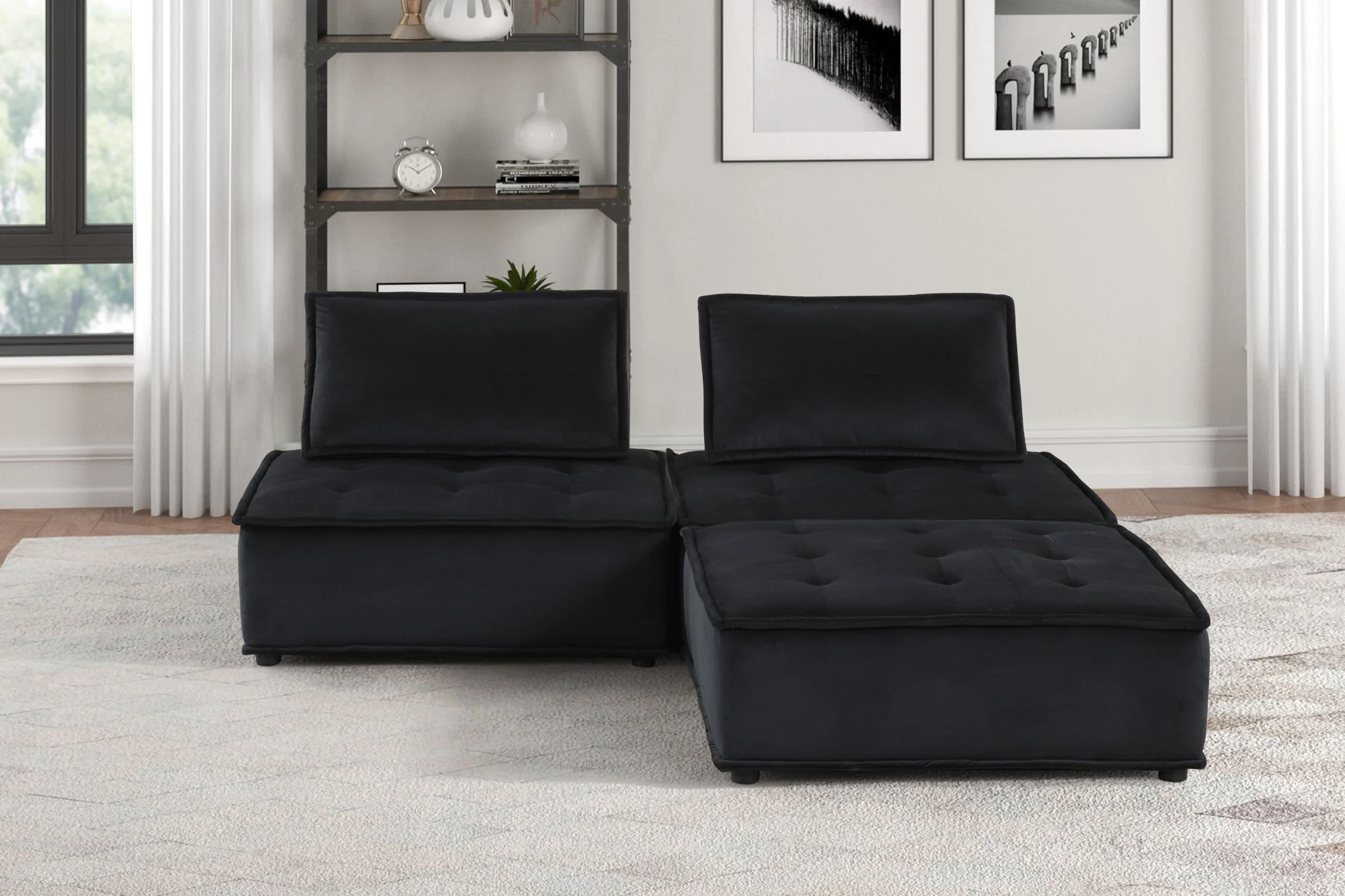 Anna - Stylish Sectional Sofa Ottoman