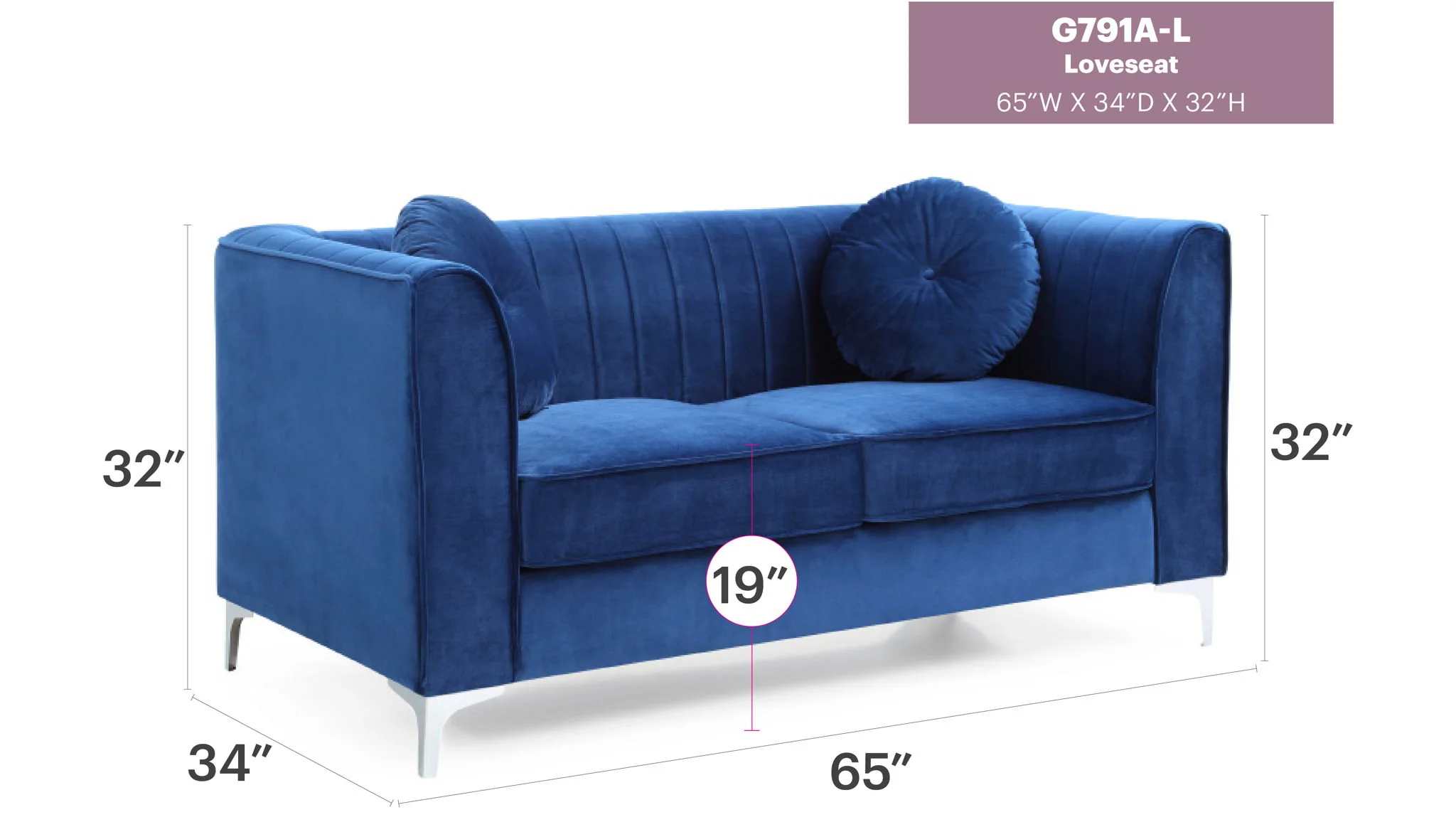 8863-glam-styled-micro-suede-loveseat-10.webp Glam Styled Micro Suede Loveseat