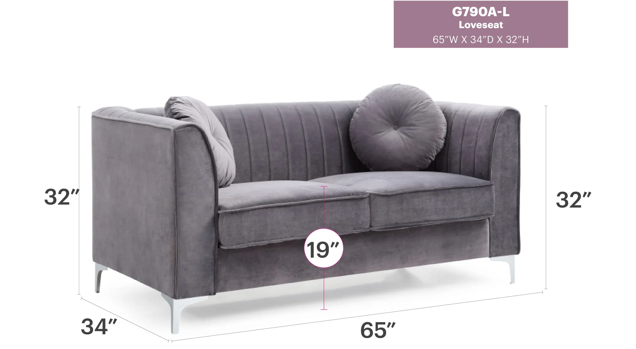 8863-glam-styled-micro-suede-loveseat-20.webp Glam Styled Micro Suede Loveseat