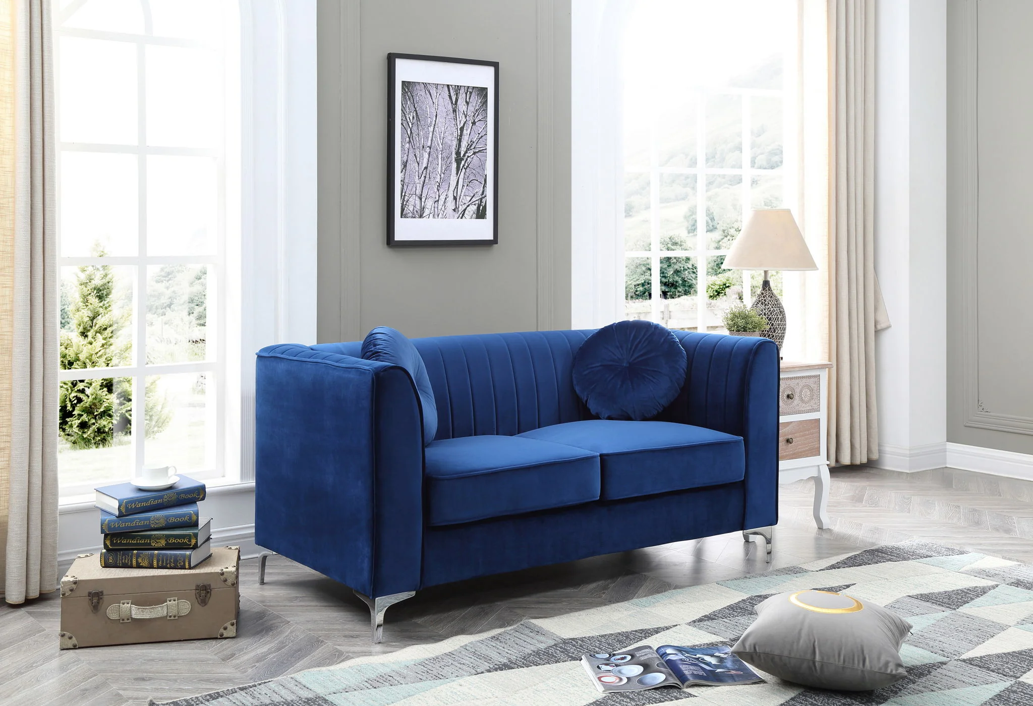8863-glam-styled-micro-suede-loveseat-4.webp Glam Styled Micro Suede Loveseat