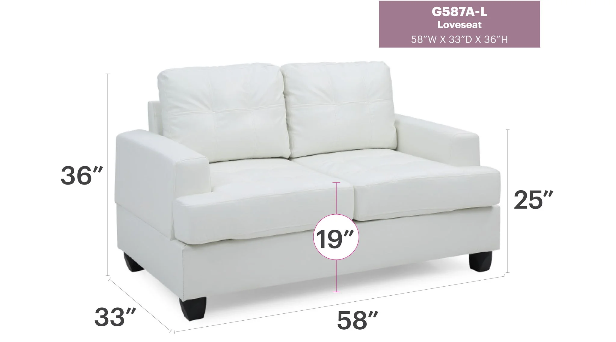 Stylish Transitional Loveseat For Two