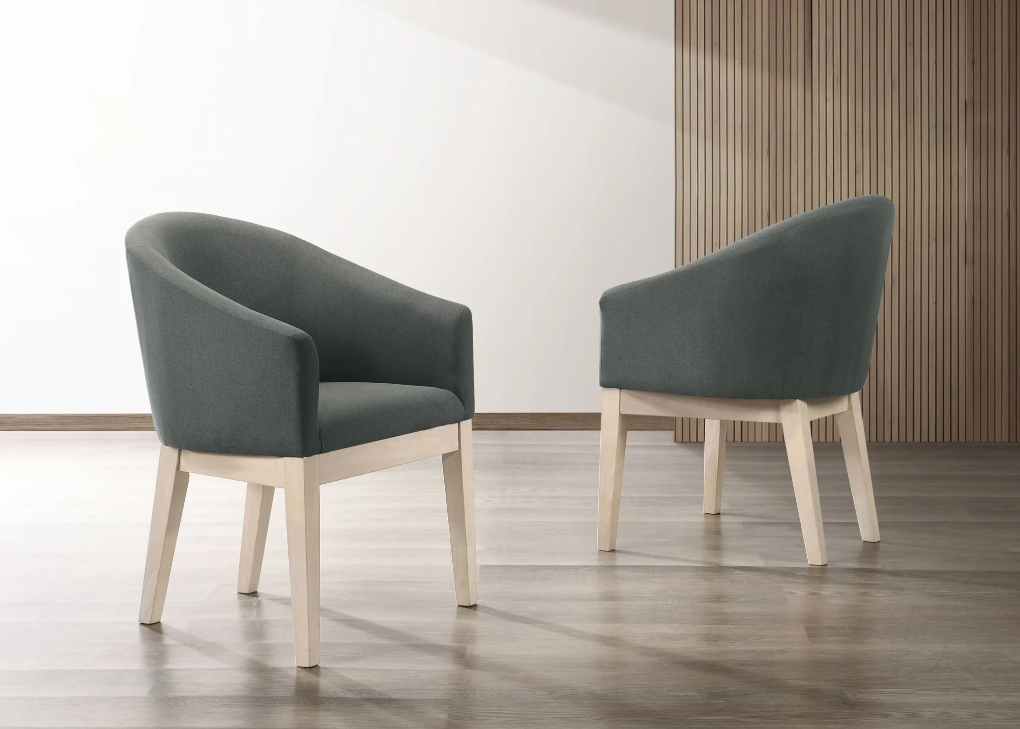 Neroli - Barrel Accent Chair (Set of 2) - Gray
