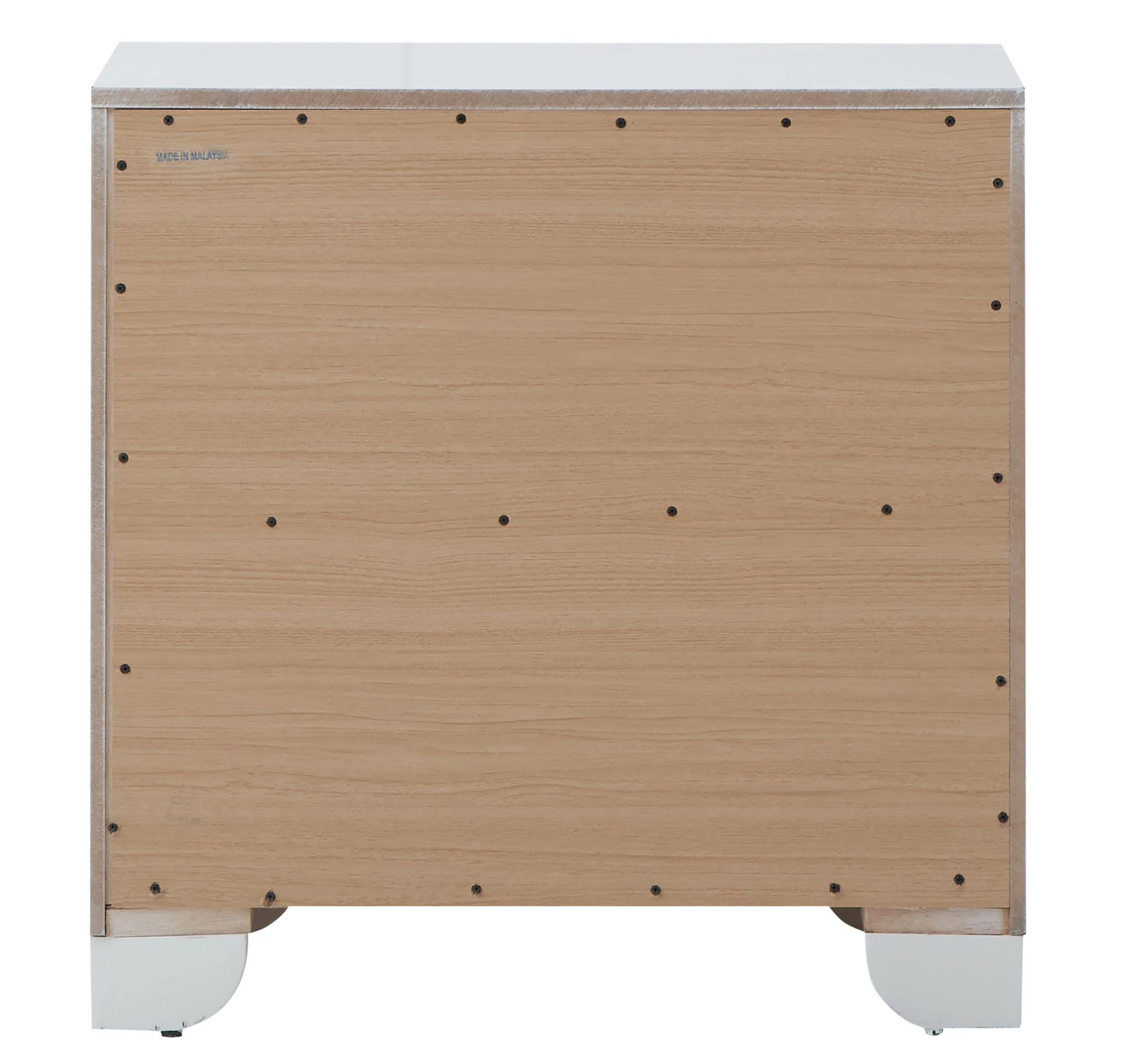 Contemporary Nightstand - Silver Champagne - Particle Board