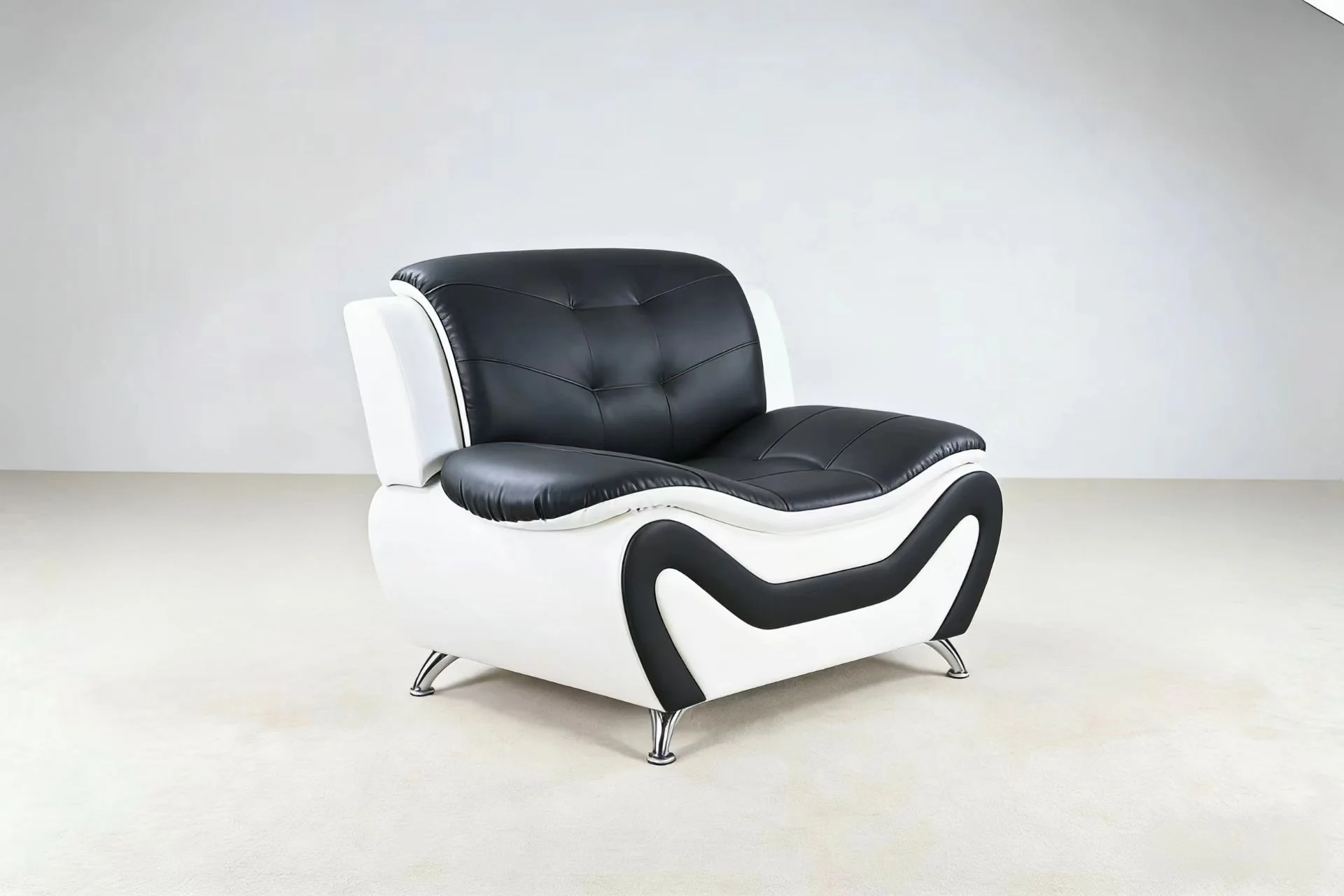 901-black-white-modern-curved-living-room-set-with-metal-legs-4.webp Black & White Modern Curved Living Room Set with Metal Legs