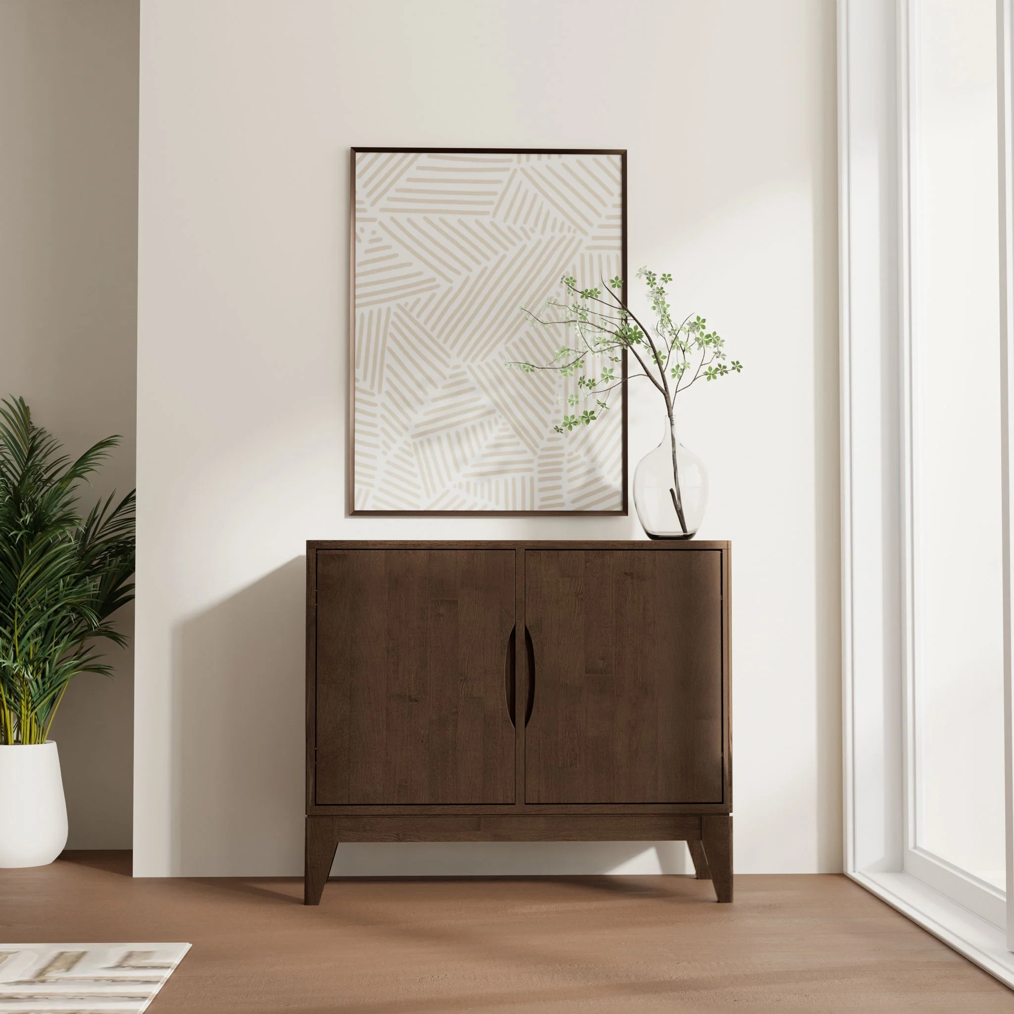 9022-harper-2-door-sideboard-buffet-walnut-brown-5.webp Harper - 2 Door Sideboard Buffet - Walnut Brown
