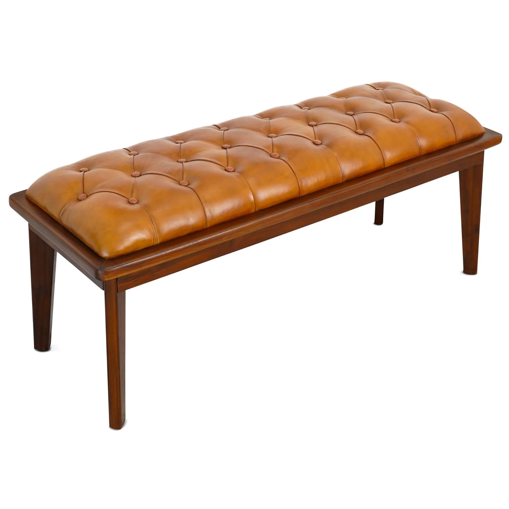 9027-arden-bench-with-buttons-brown-rustic-tan-2.webp Arden - Bench With Buttons - Brown / Rustic / Tan