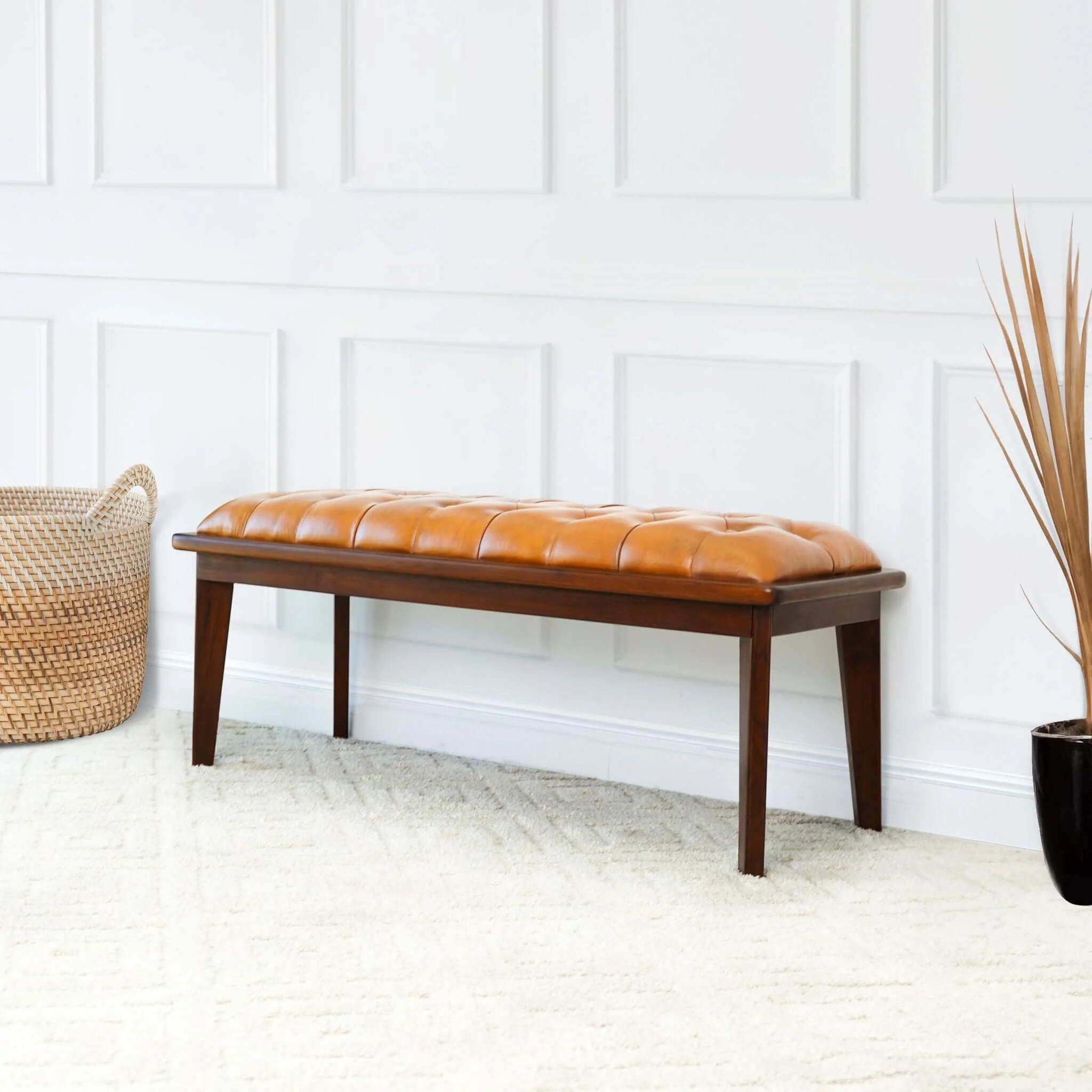 9027-arden-bench-with-buttons-brown-rustic-tan-5.webp Arden - Bench With Buttons - Brown / Rustic / Tan