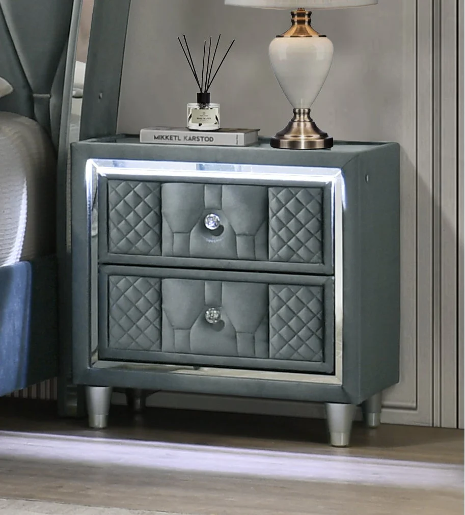 903-modern-gray-velvet-nightstand-with-led-and-glass-top-1.webp Modern Gray Velvet Nightstand with LED and Glass Top