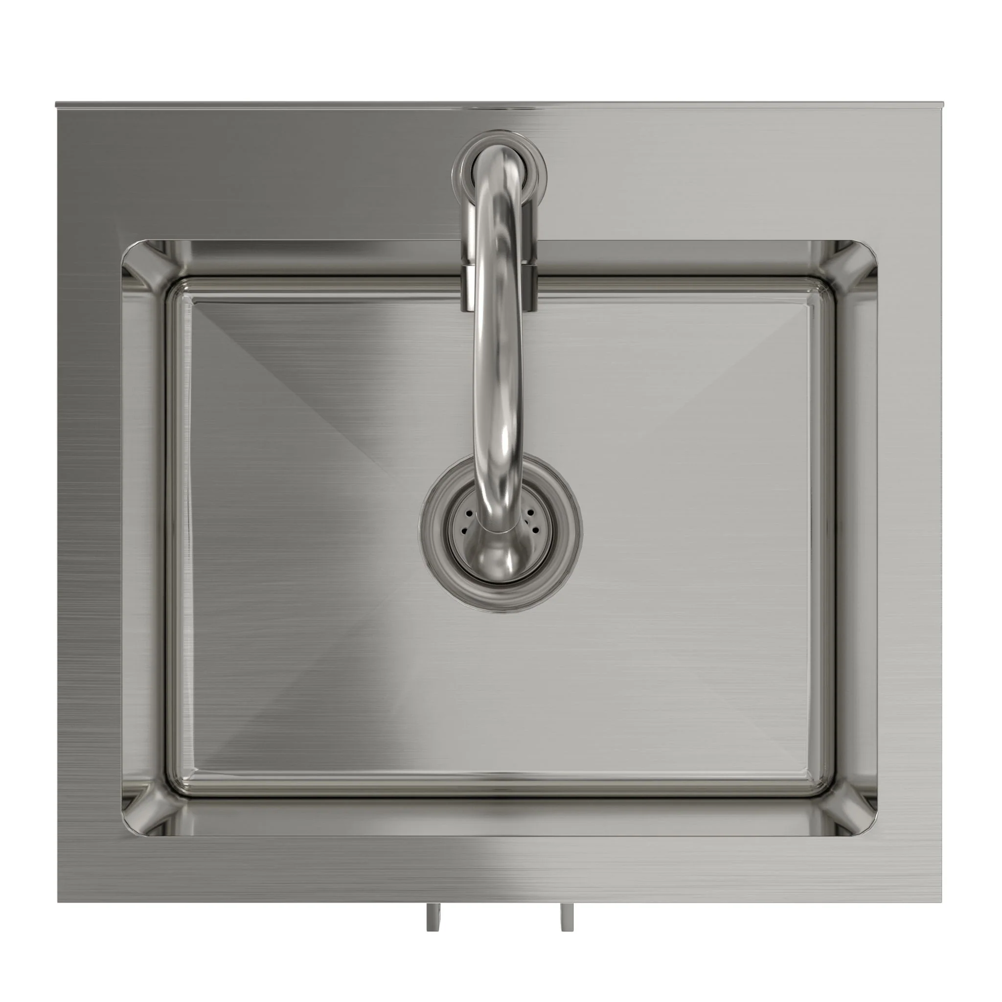 Modern Shaker All-In-One Laundry Utility Sink And Cabinet With Pull-Out Faucet
