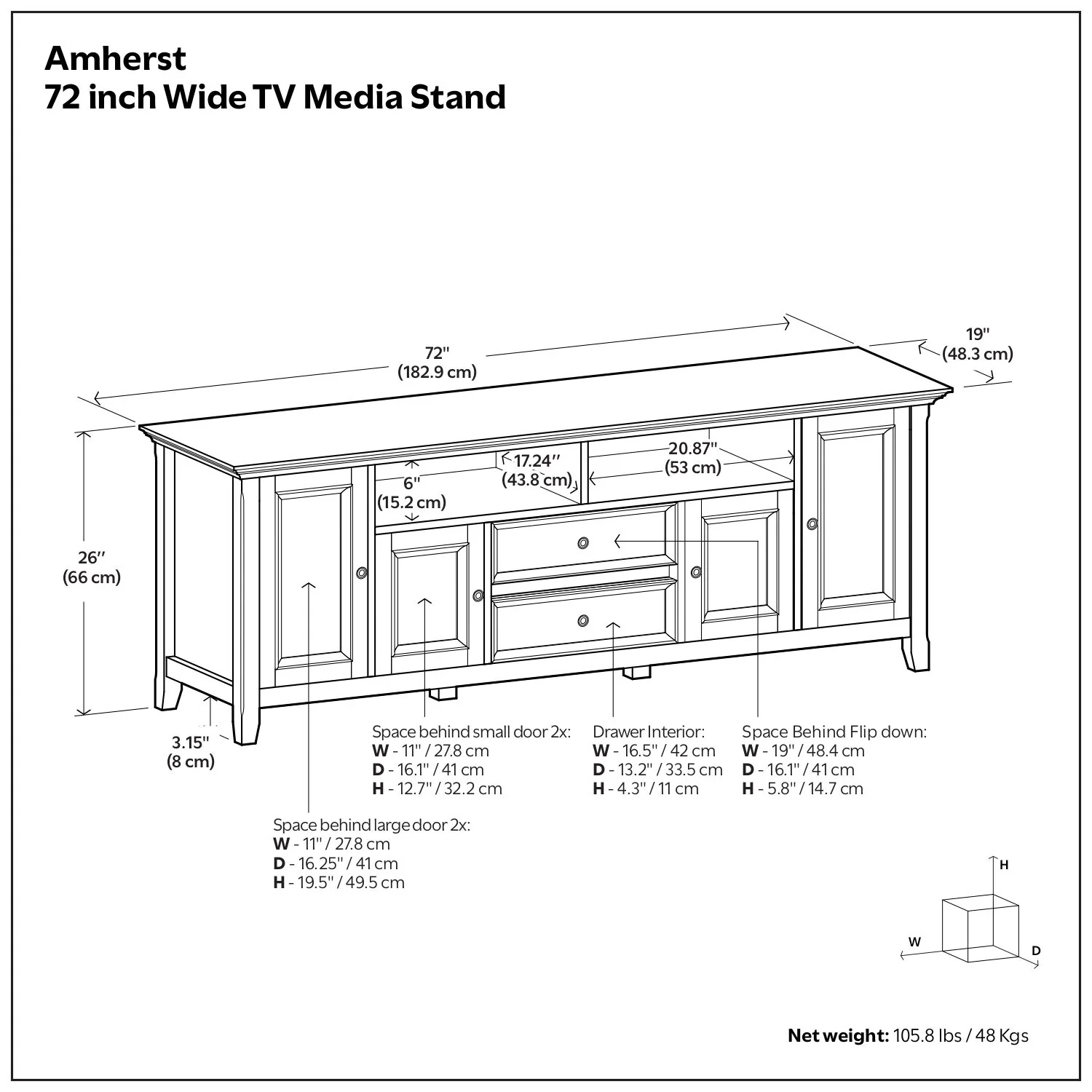 9088-amherst-tv-stand-for-tvs-up-to-80-brown-5.webp Amherst - TV Stand For TVs Up To 80" - Brown
