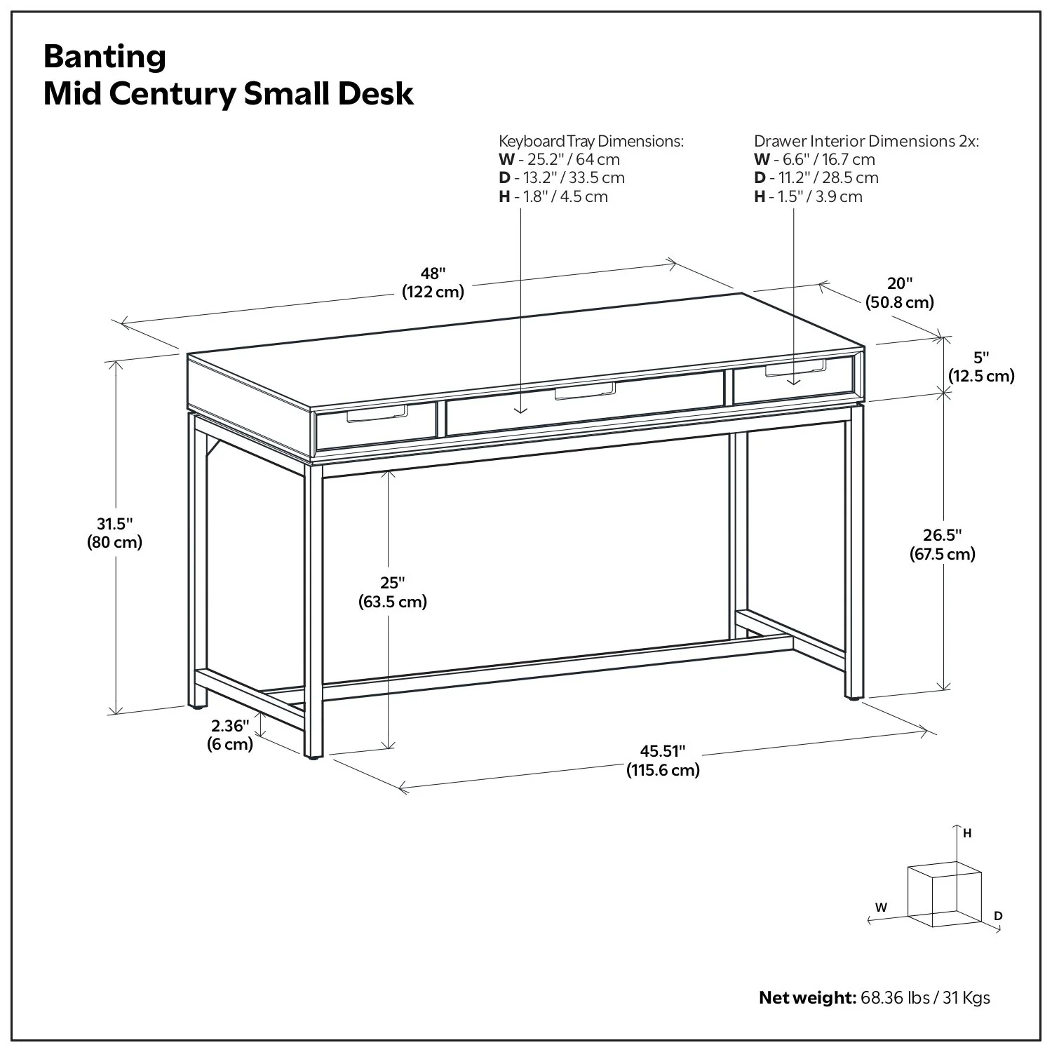 9099-banting-small-desk-walnut-brown-2.webp Banting - Small Desk - Walnut Brown