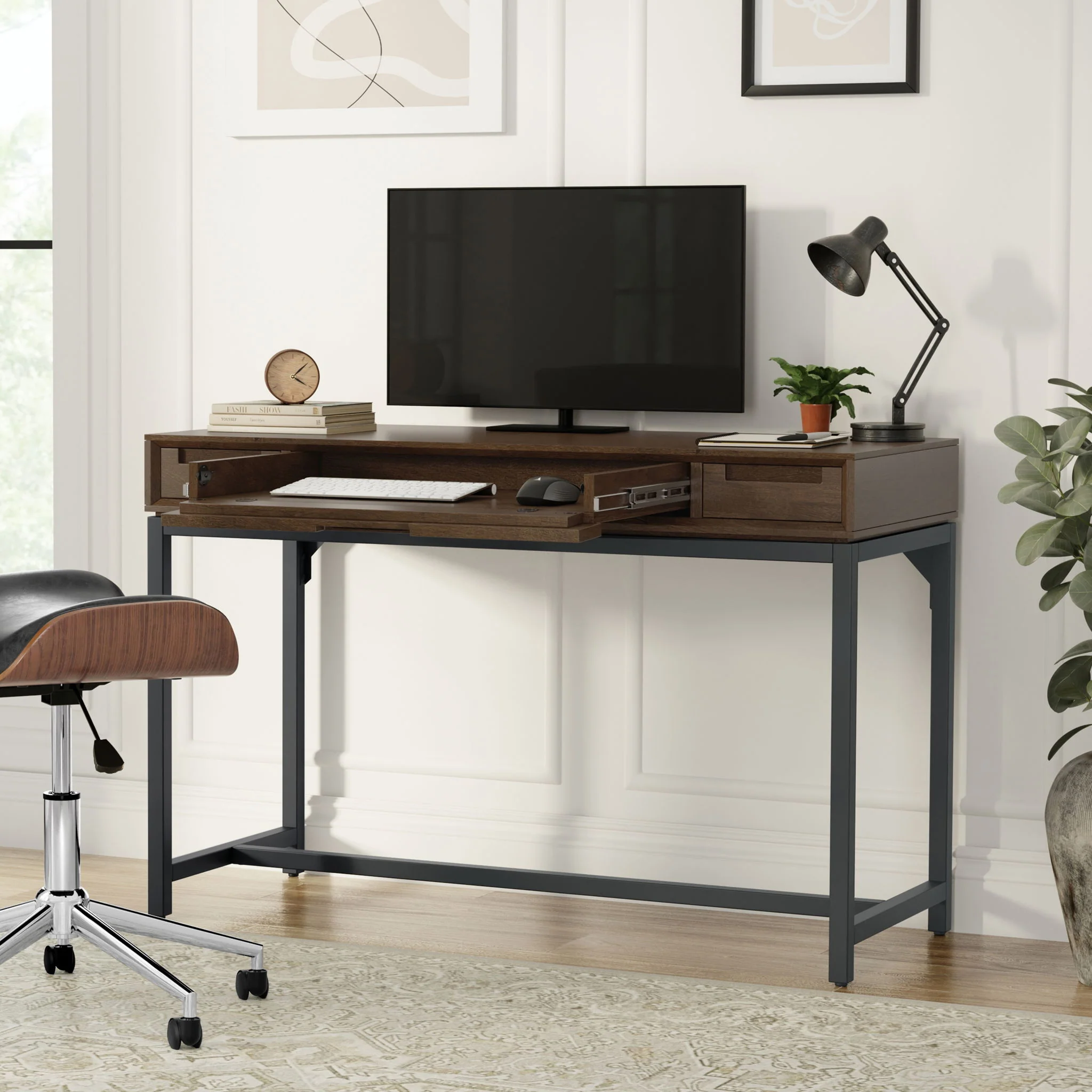 9099-banting-small-desk-walnut-brown-3.webp Banting - Small Desk - Walnut Brown