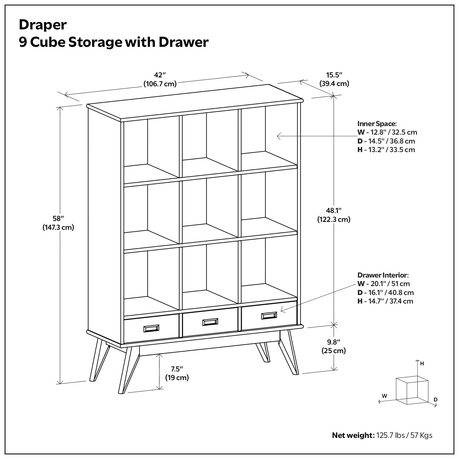 9104-draper-9-cube-storage-with-drawers-brown-6.webp Draper - 9 Cube Storage With Drawers - Brown