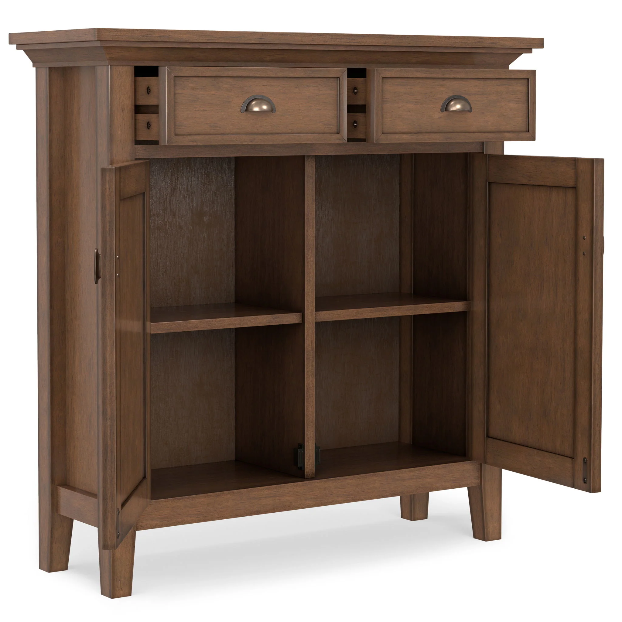 9106-redmond-entryway-cabinet-with-adjustable-shelves-and-drawers-brown-2.webp Redmond - Entryway Cabinet With Adjustable Shelves And Drawers - Brown