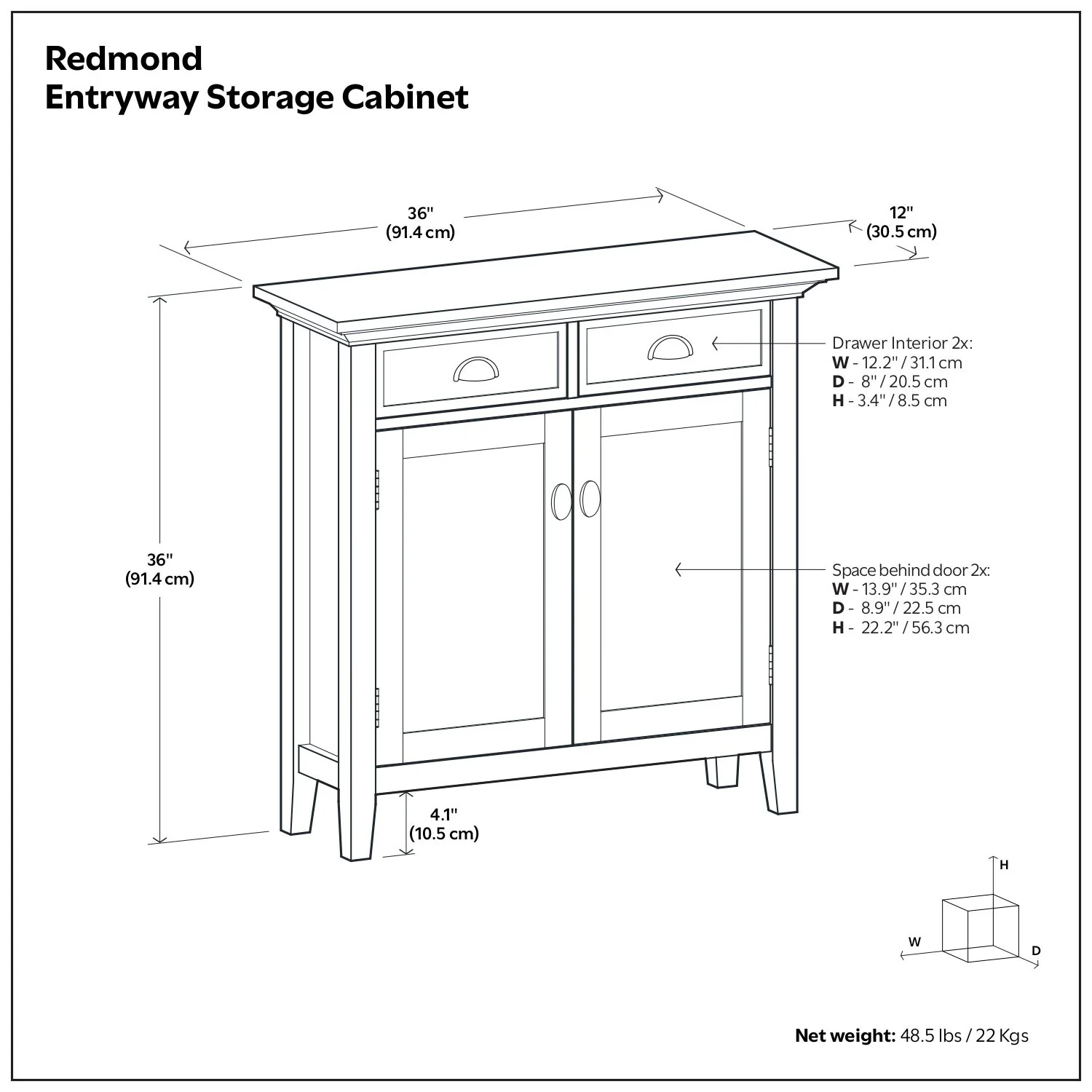 9106-redmond-entryway-cabinet-with-adjustable-shelves-and-drawers-brown-5.webp Redmond - Entryway Cabinet With Adjustable Shelves And Drawers - Brown