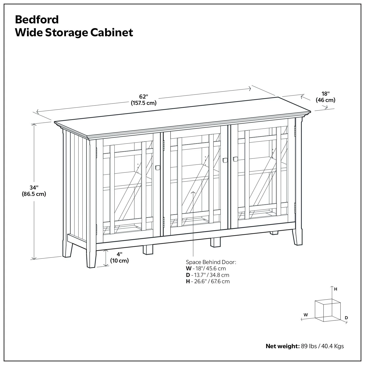 Bedford - Storage Cabinet With Adjustable Shelves - Brown