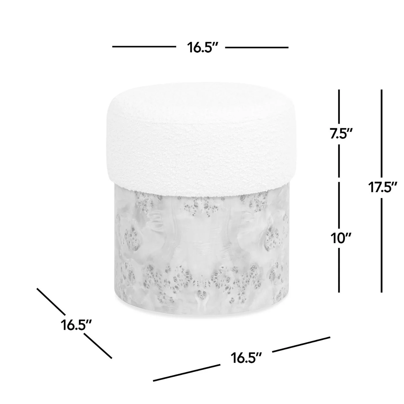 9111-nebula-round-upholstered-ottoman-white-6.webp Nebula - Round Upholstered Ottoman - White