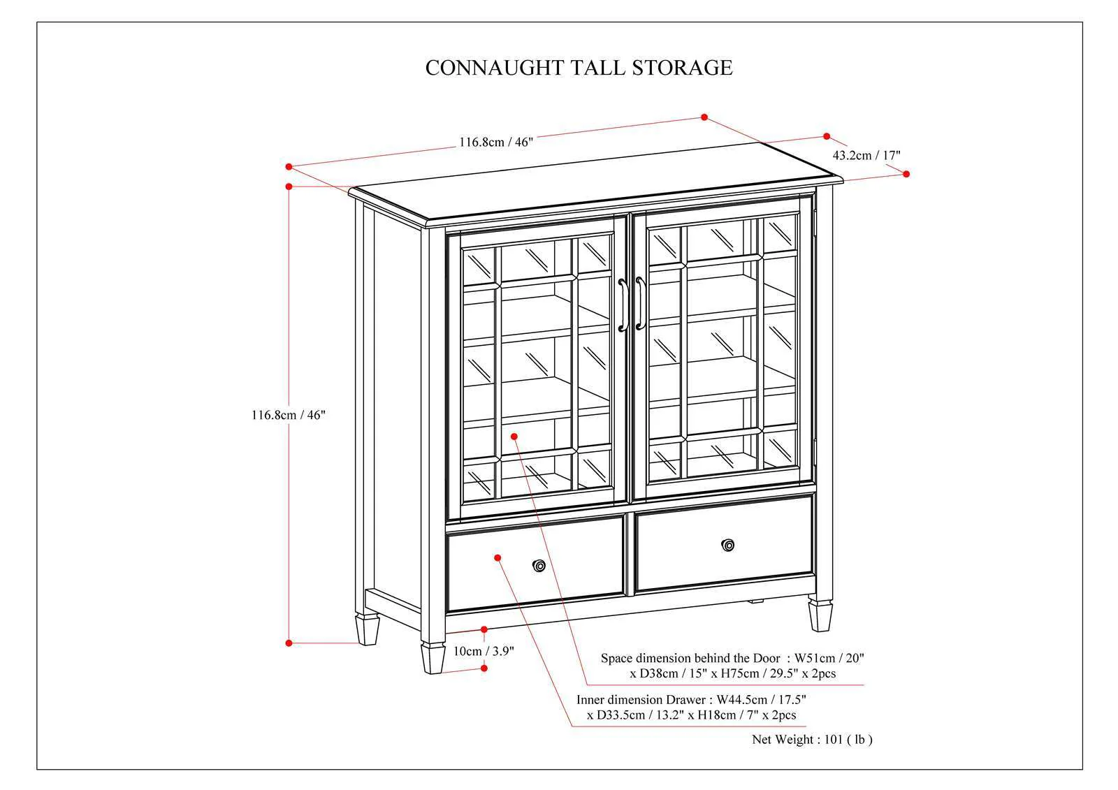Connaught - Tall Storage Cabinet