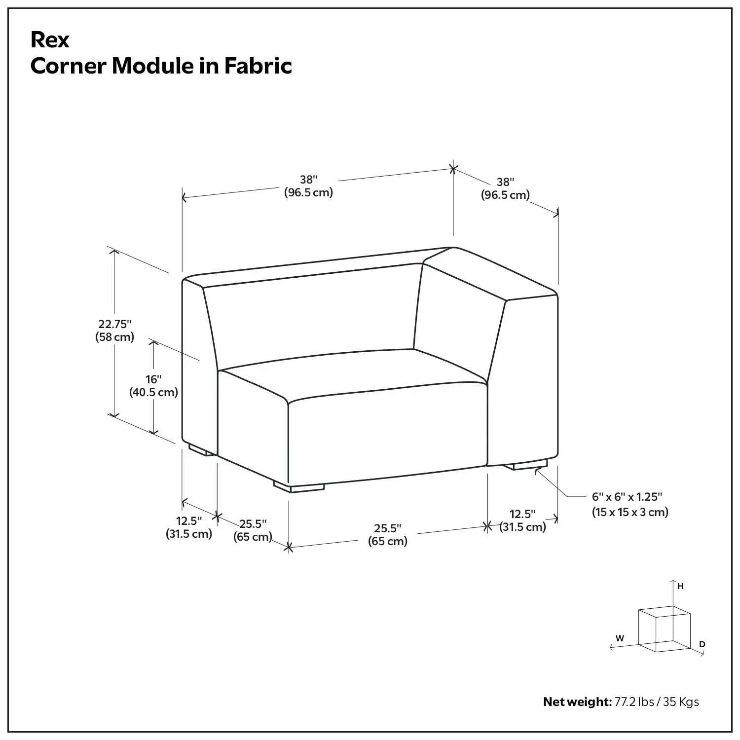 Rex - Corner Sofa Module