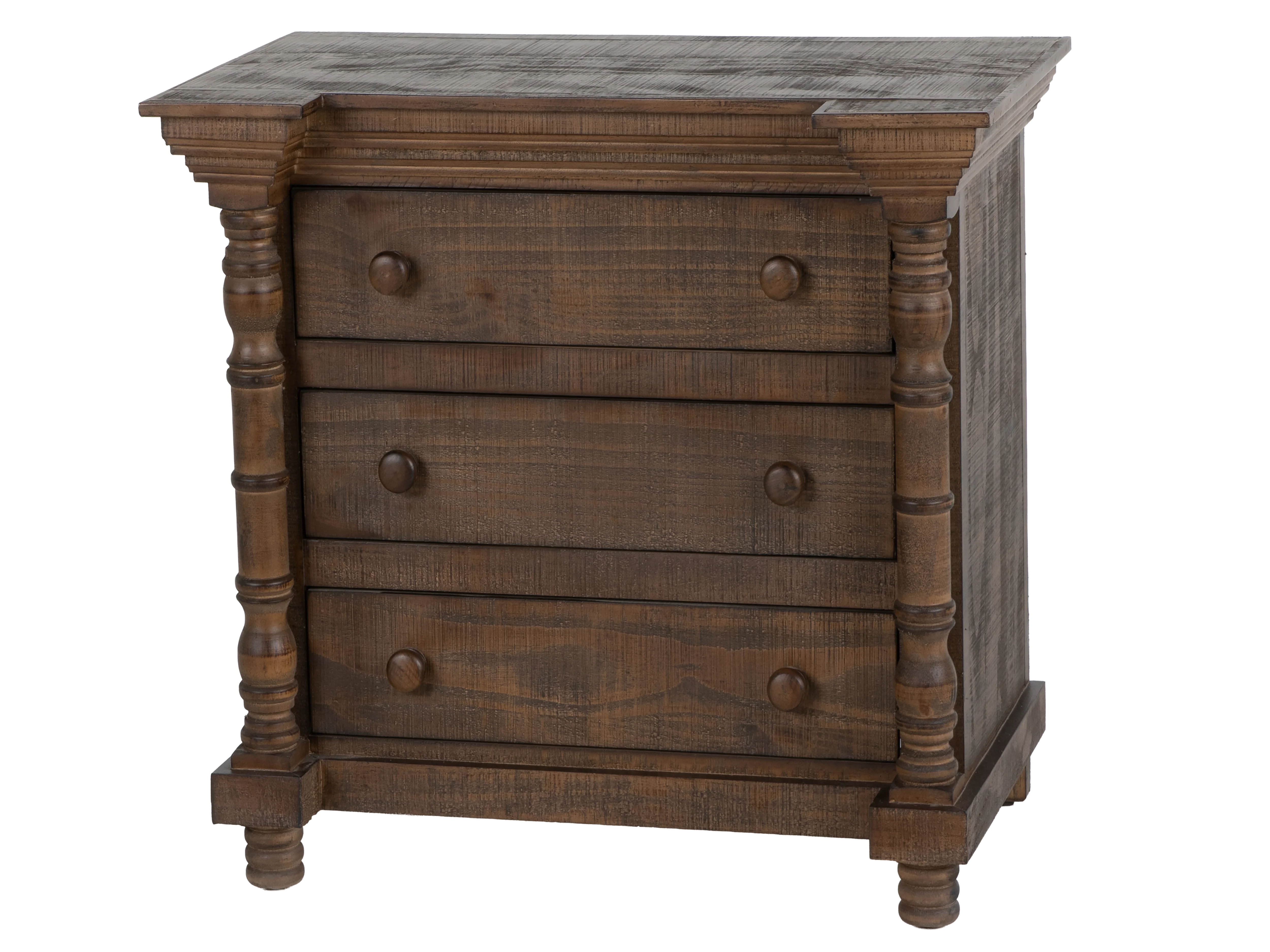 Honeywood Solid wood 3-Drawer Nightstand