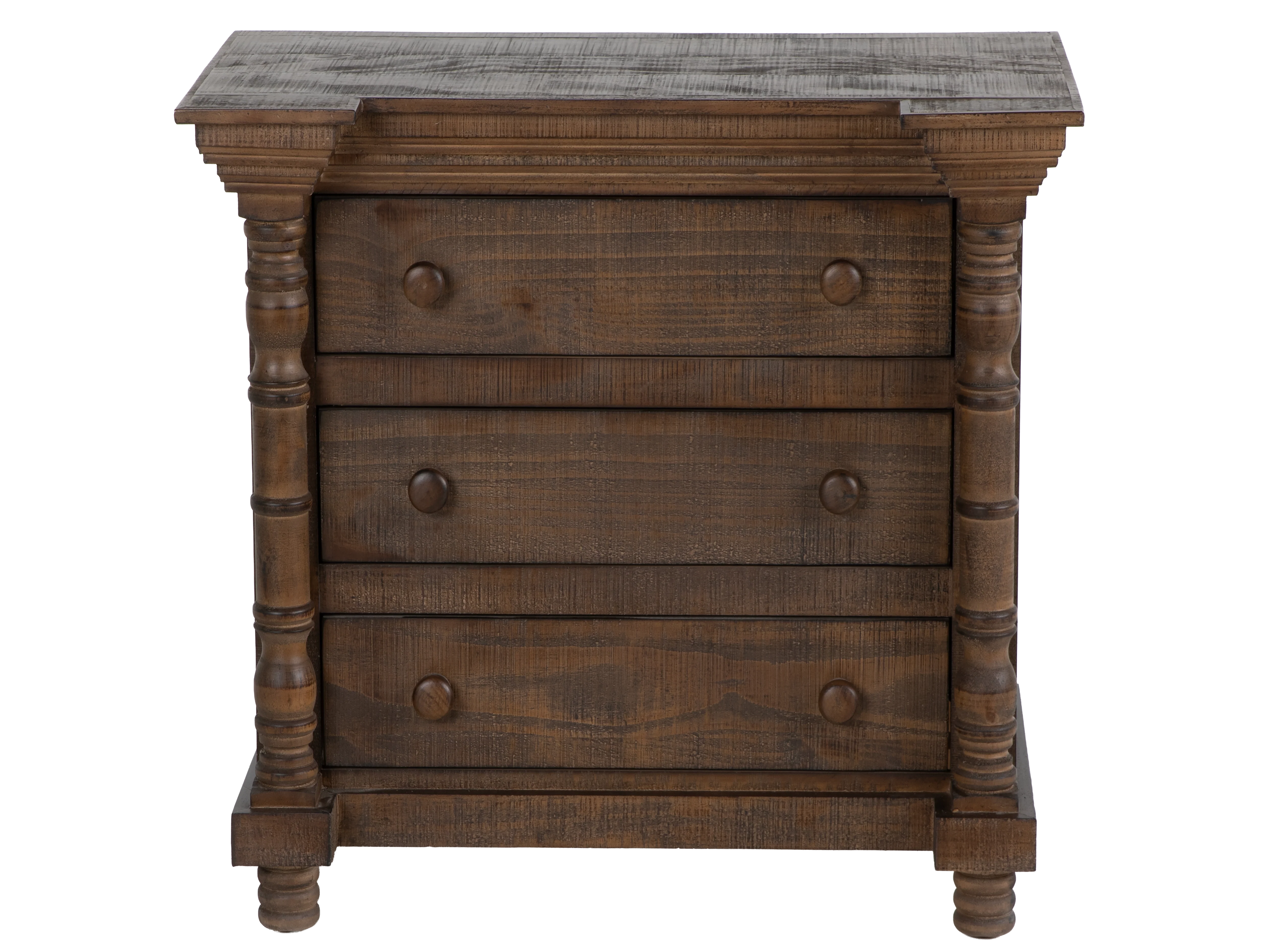 Honeywood Solid wood 3-Drawer Nightstand