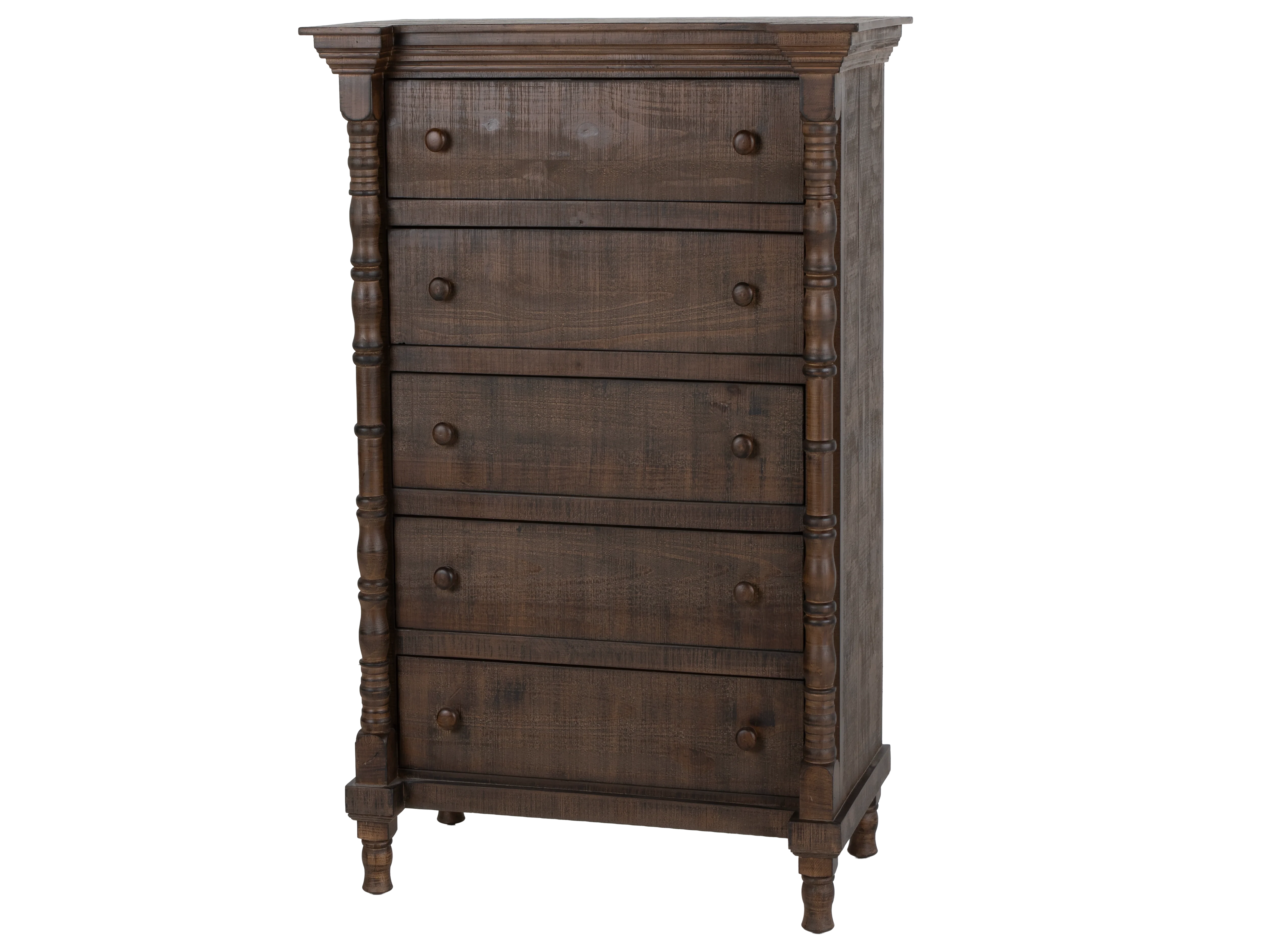 Honeywood Rustic Solid wood 5-Drawer Chest