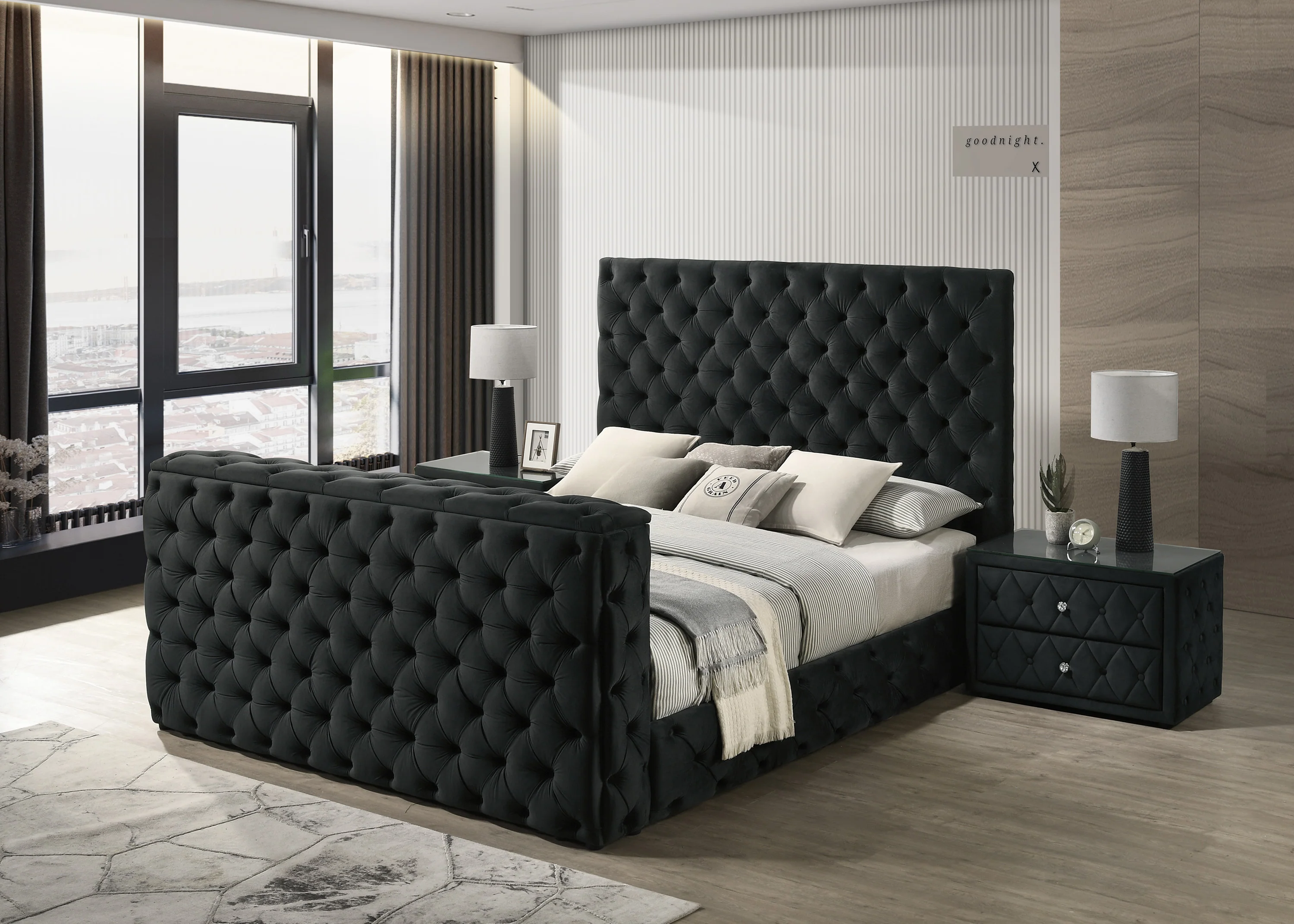 Josephine Bed W/Tv Lift Black