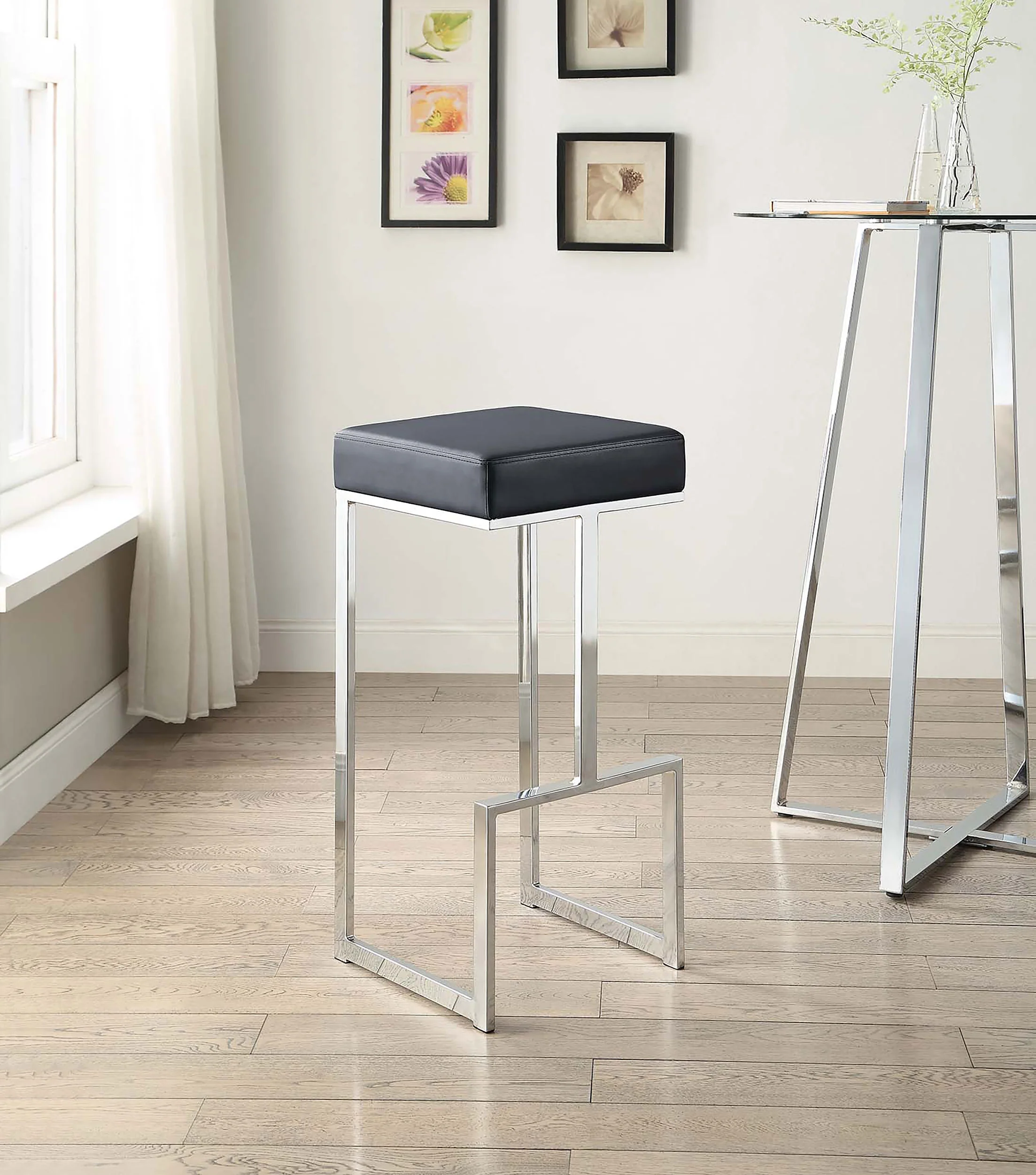 9294-gervase-square-bar-stool-black-and-chrome-2.webp Gervase Square Bar Stool Black and Chrome