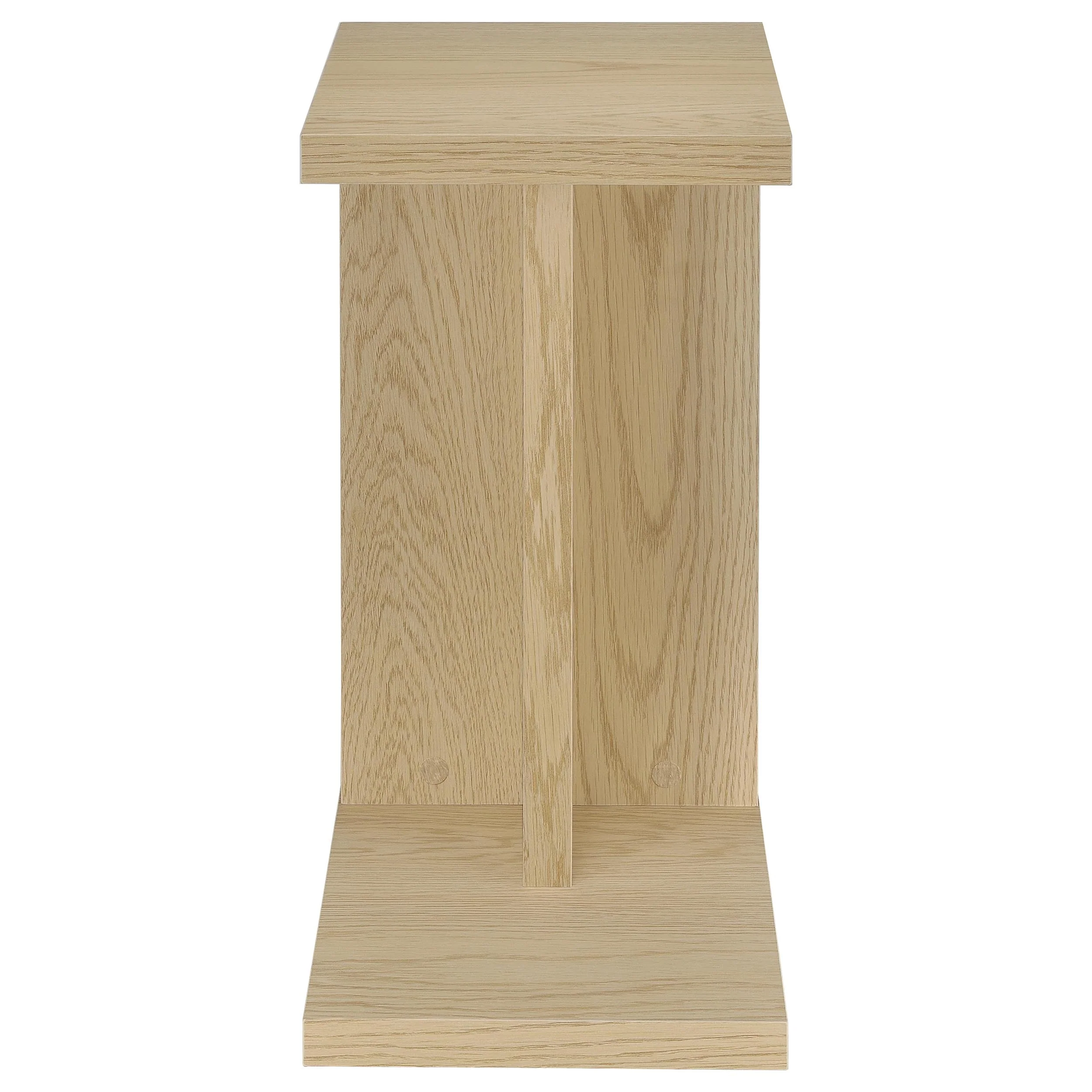 9297-clower-engineered-wood-c-shaped-sofa-side-table-light-oak-3.webp Clower Engineered Wood C-Shaped Sofa Side Table Light Oak