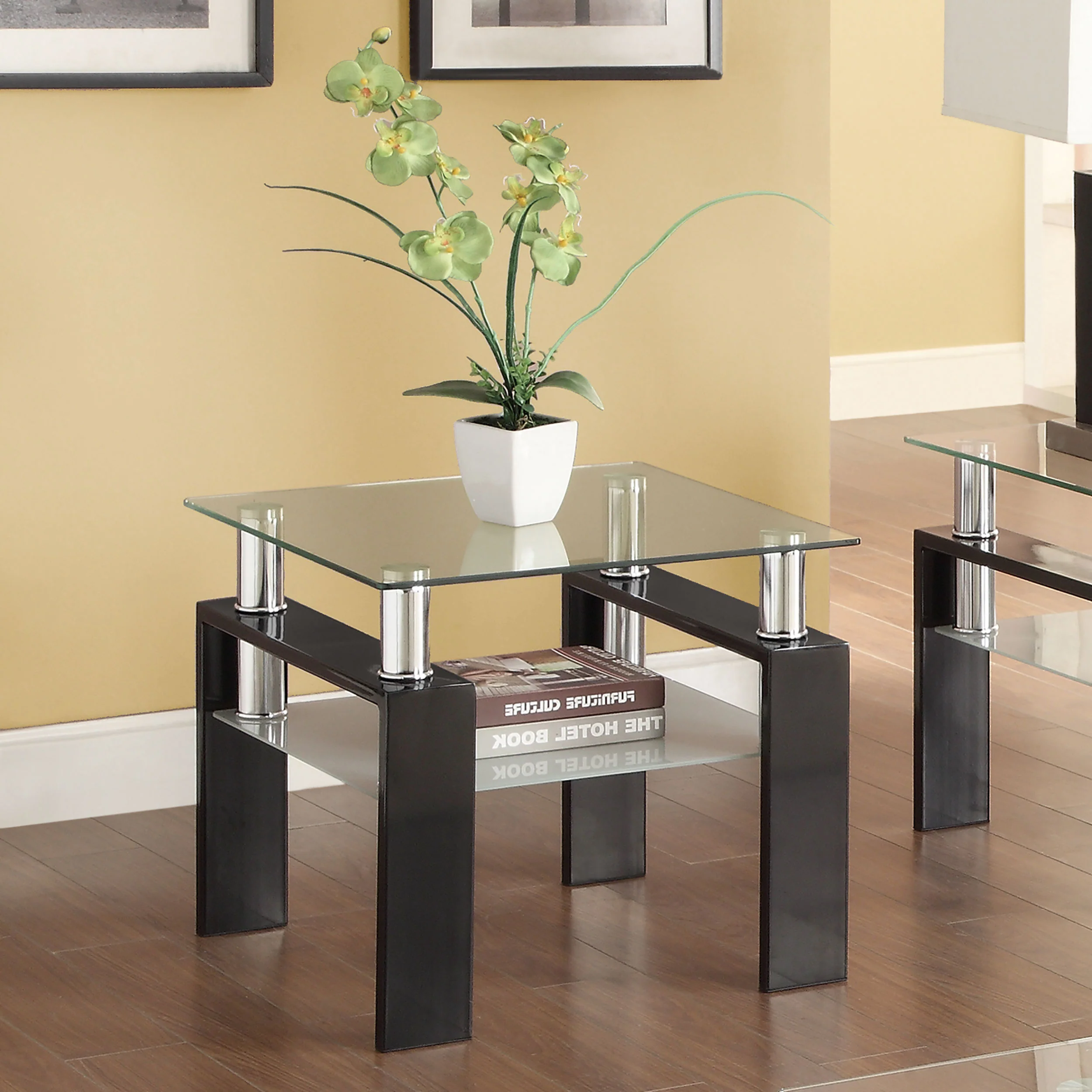 9299-dyer-1-shelf-square-glass-top-side-end-table-black-2.webp Dyer 1-shelf Square Glass Top Side End Table Black
