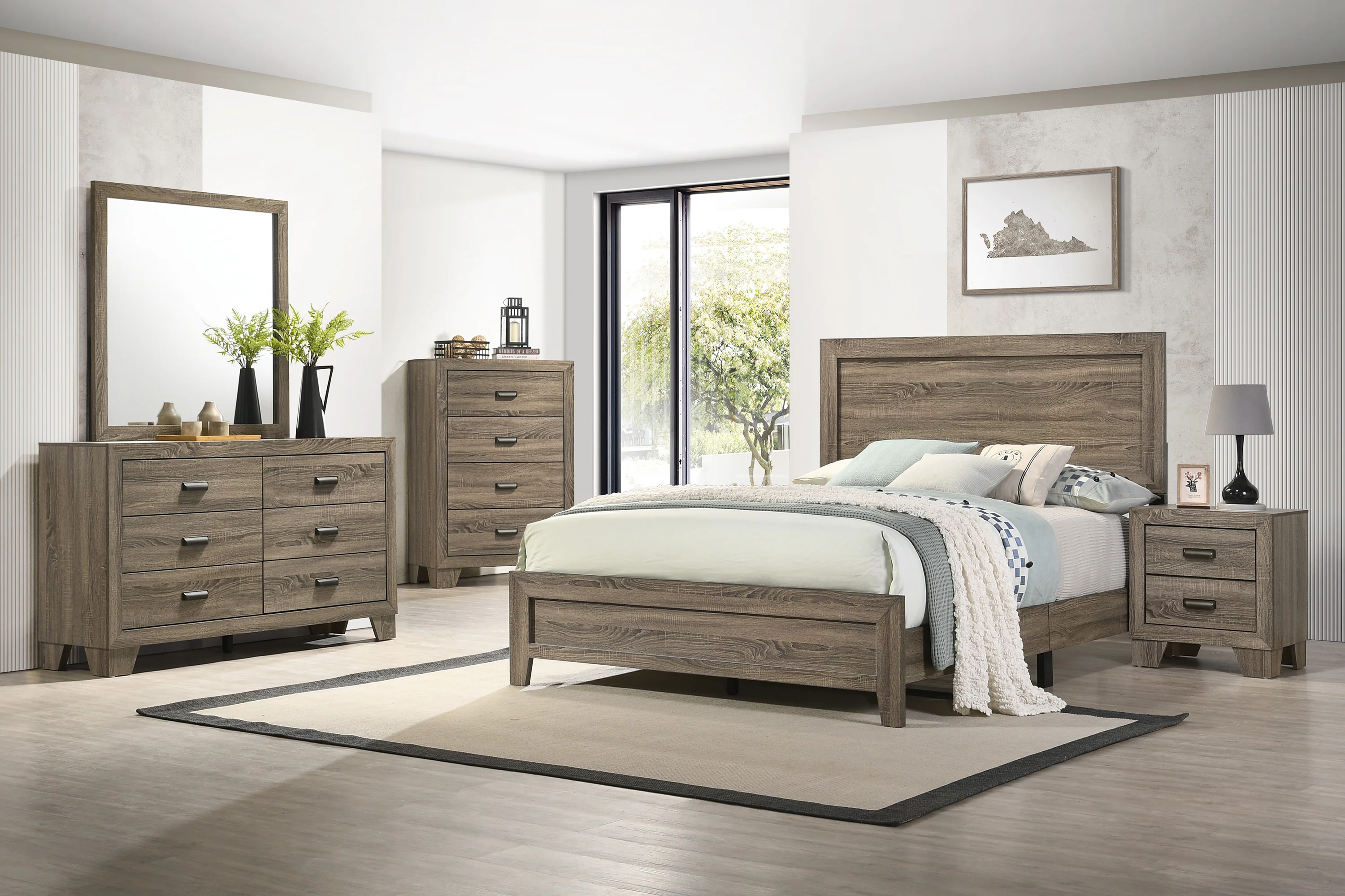 Millie Dresser Mirror-Grey