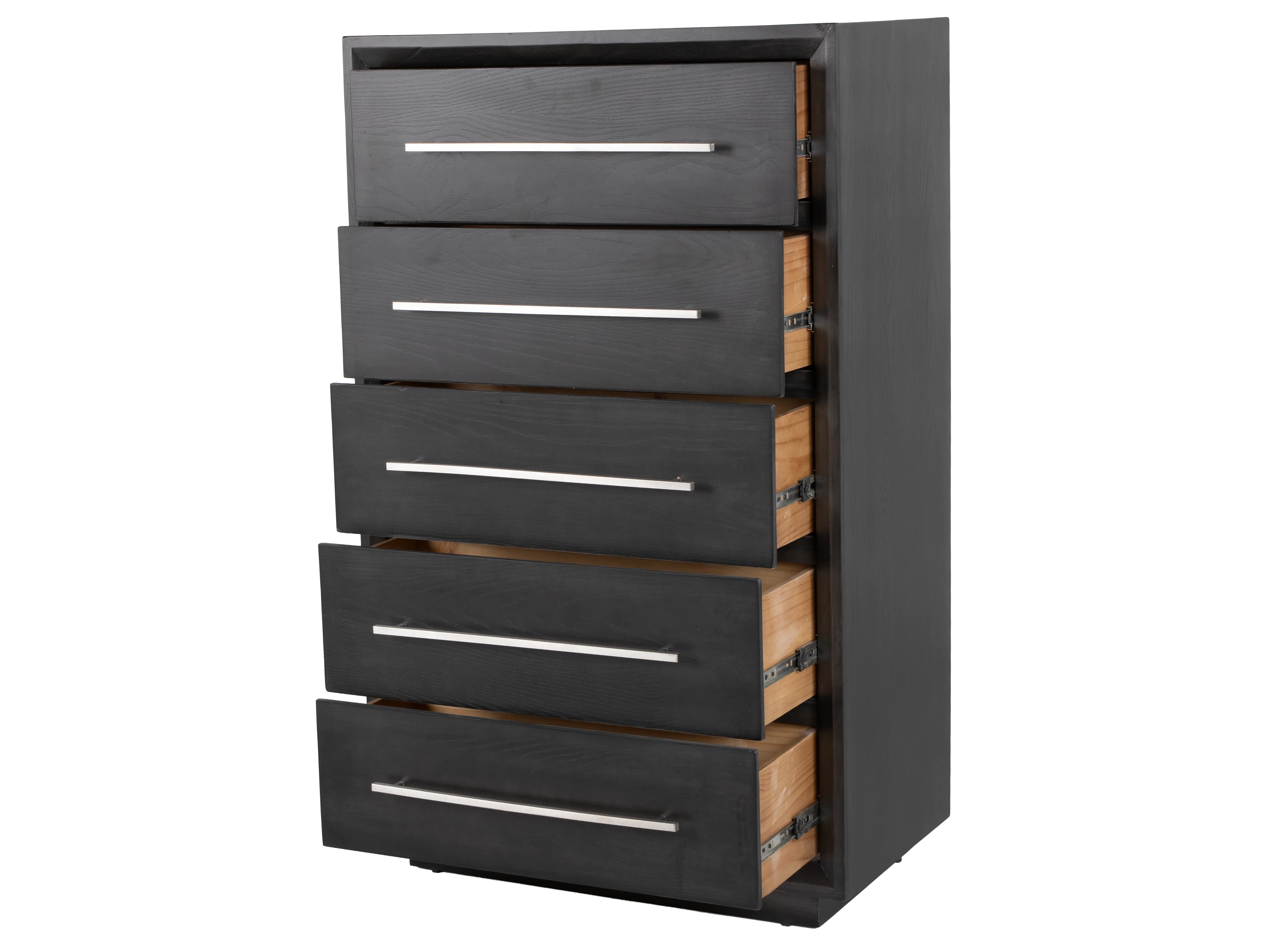 Durango Sofia Grey 5-Drawer Chest with Brushed Nickel Bar Pulls