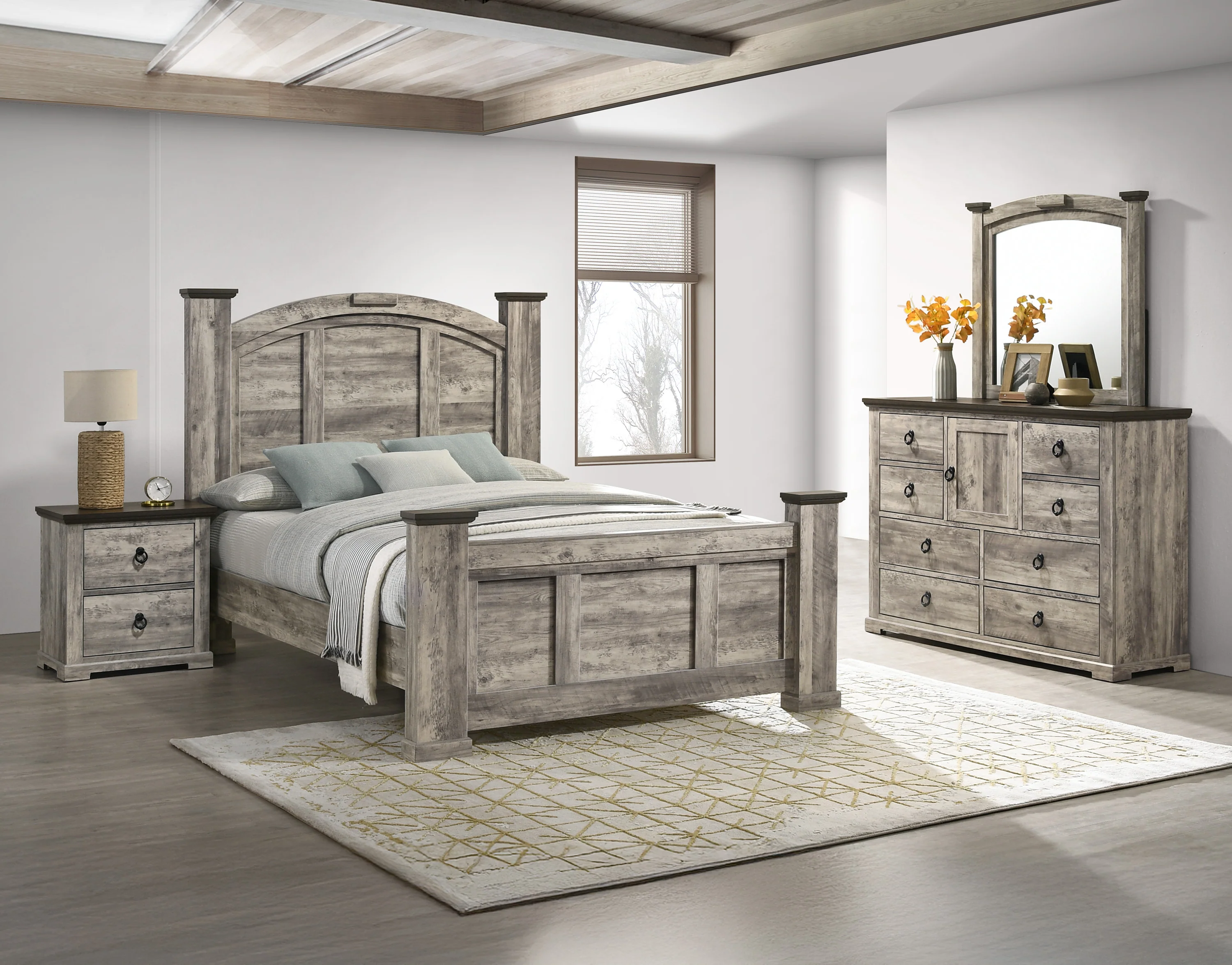 Ella-Mae Dresser Mirror-Reclaimed Grey