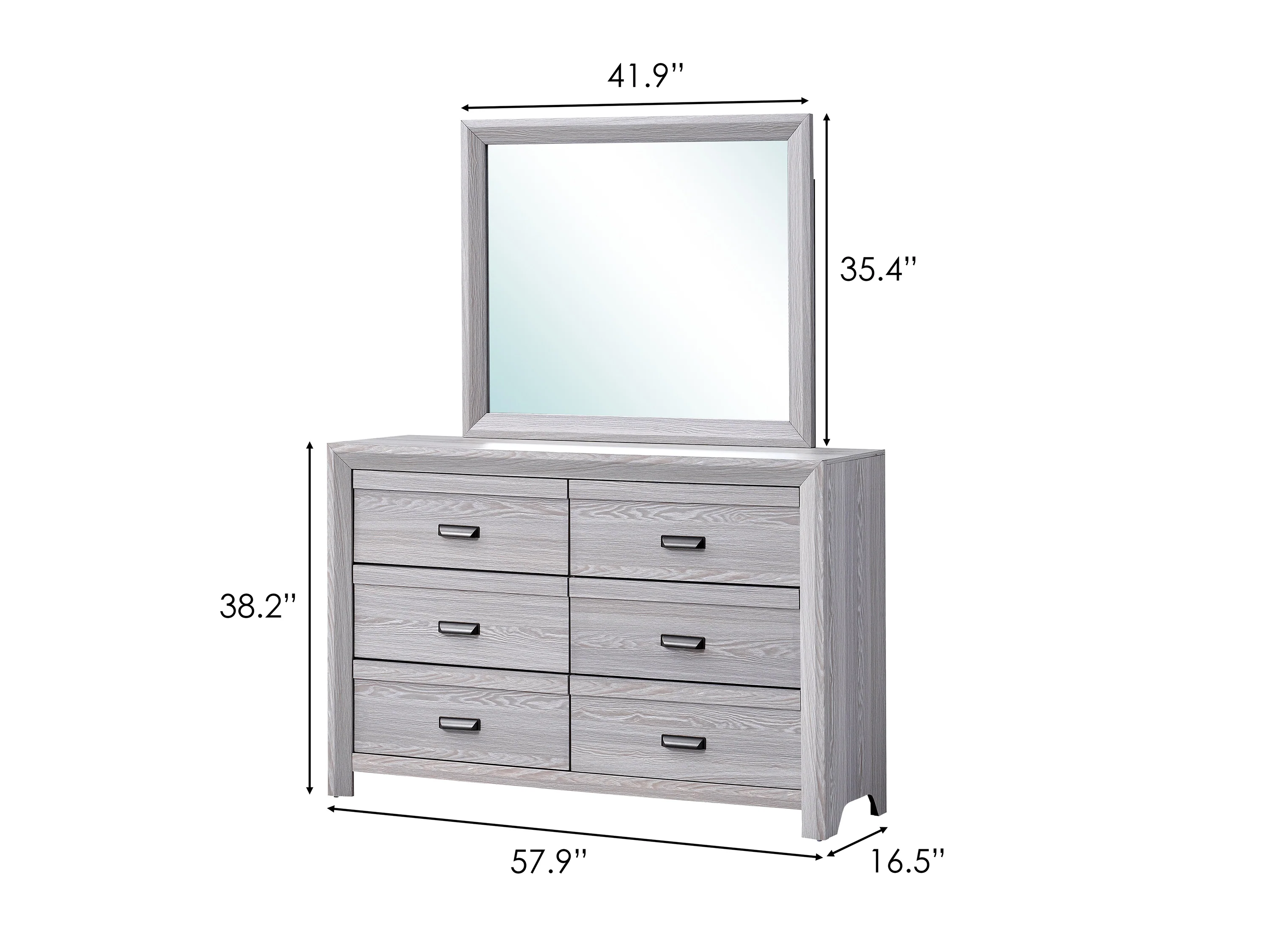 Adelaide Dresser Mirror Drift Wood