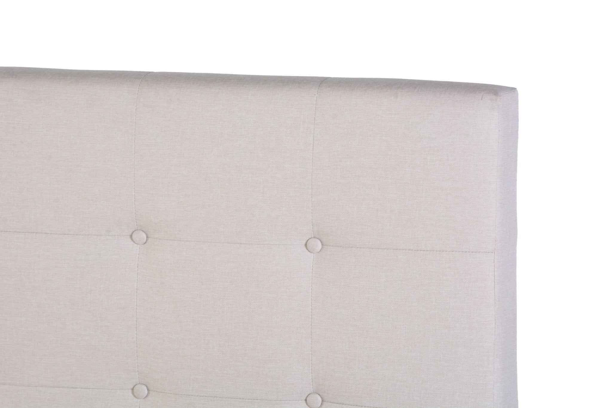 Khaki Tufted Upholstered Panel Bed