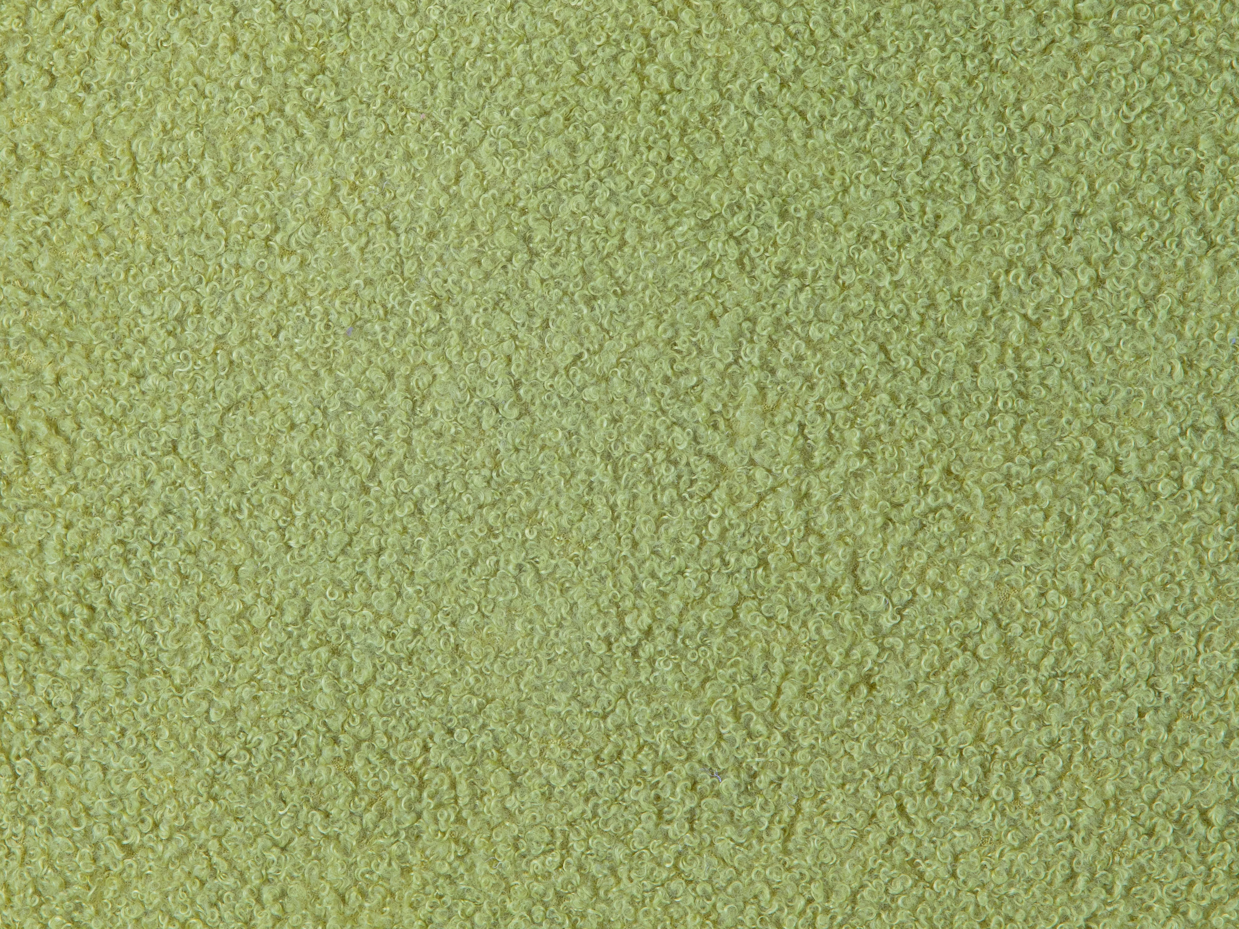 Light Green Boucle Accent Chair with Gold Metal Legs